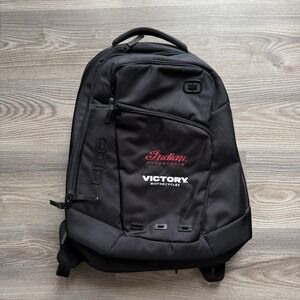 OGIO Ace Backpack Black Indian Victory Motorcycles Embroidered Logo
